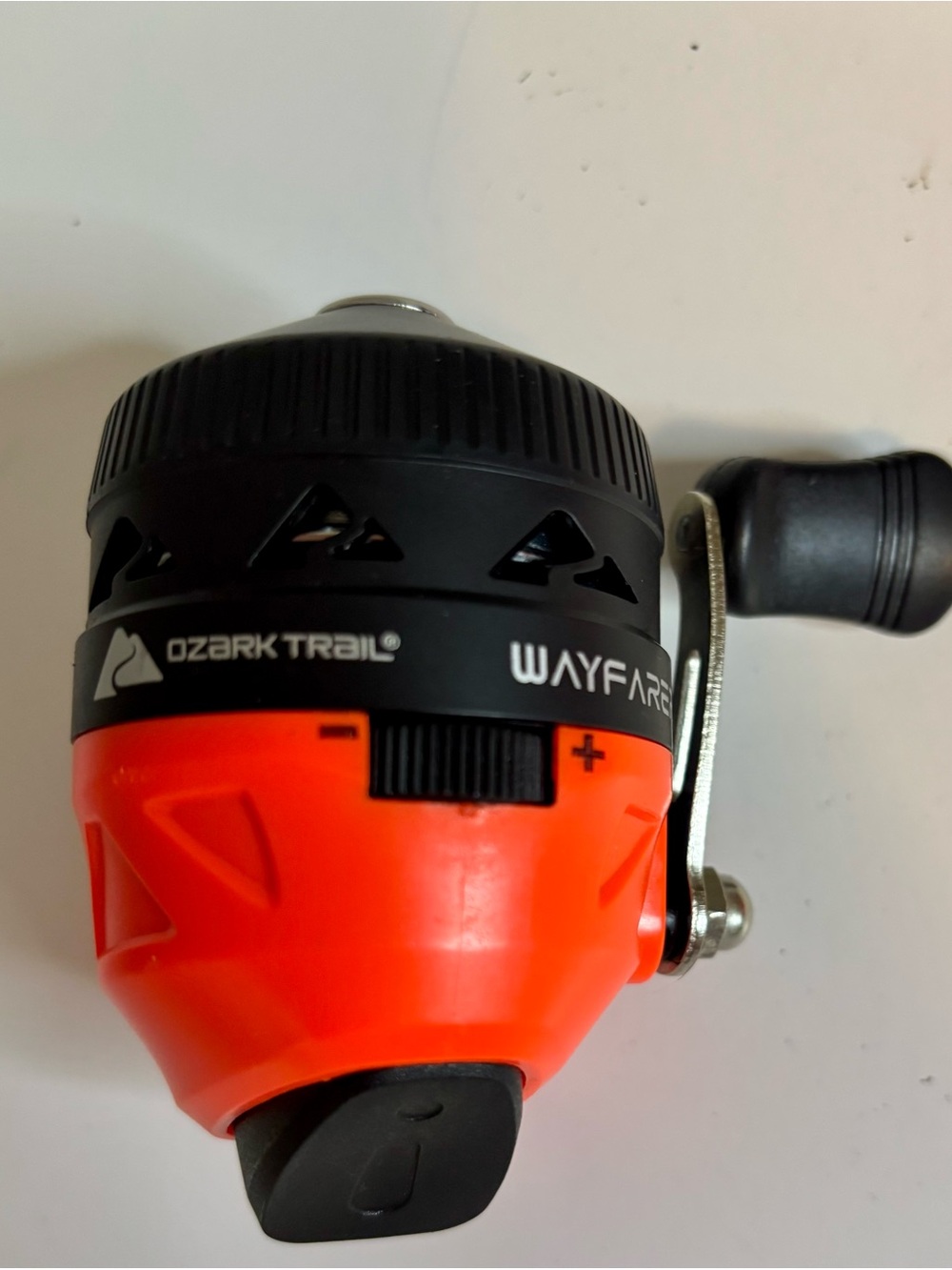 Ozark Trail Orange and Black Wayfarer Spincast Fishing Reel